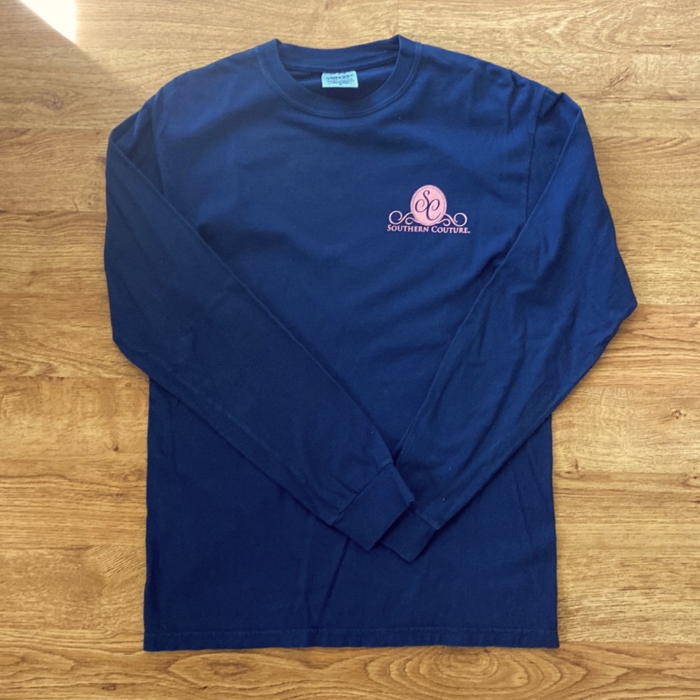 Southern Couture Navy Blue Long-sleeve